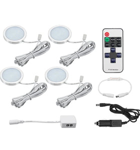 4pcs 12V LED Recessed Down Cabinet Light RV Ceiling Roof Camper Trailer Boat Lamp