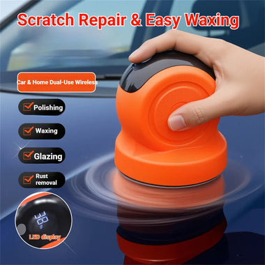 Wireless Portable Polisher 3 Speed Adjustable LED Display Mini Electric Car Waxing Tool Polishing Waxing De-icing Machine