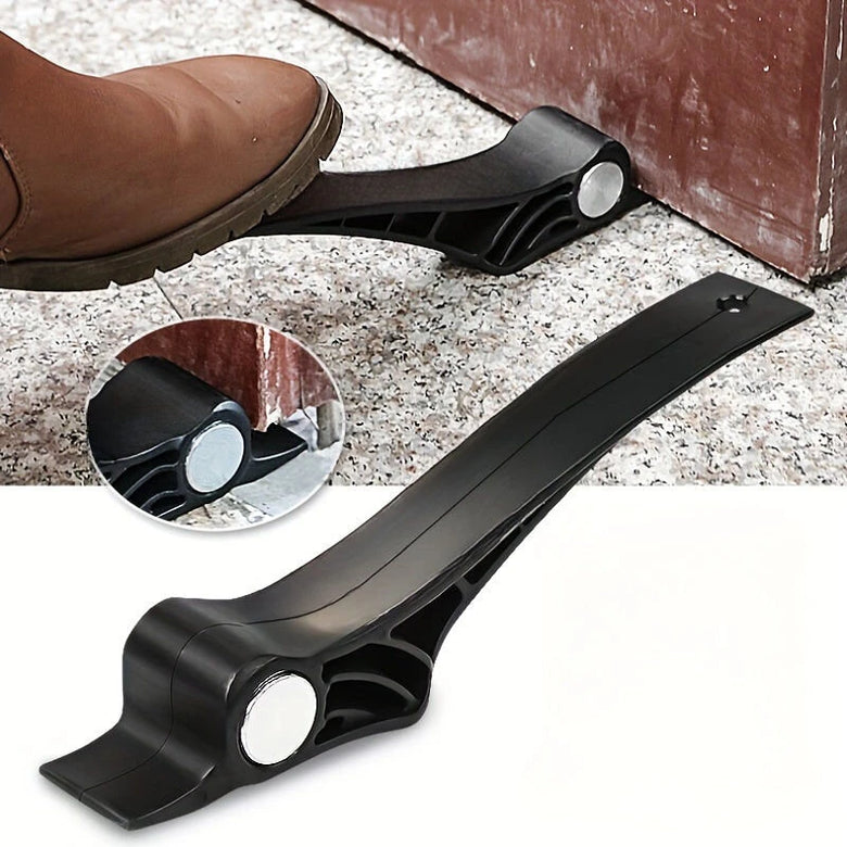 Wooden Door Lifter Quick Installation Tool 25cm Non-Marring Plastic Lifts 1.5 Inches Flooring Deep Pile Carpet Cam Design Hands-Free Operation