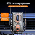 V88 120W Car Mount Phone Holder Intelligent Infrared Induction Air Vent Clip 15W Car Wireless Charger Magnetic for iPhone 16 16 Pro 15 14 13  for Samsung for Xiaomi for Huawei