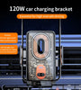 V88 120W Car Mount Phone Holder Intelligent Infrared Induction Air Vent Clip 15W Car Wireless Charger Magnetic for iPhone 16 16 Pro 15 14 13  for Samsung for Xiaomi for Huawei