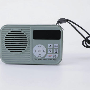 HanRongDa HRD-231 DSP Stereo Radio Music Player FM Bluetooth TF Card Playback 50 Station Memory 2000mAh Rechargeable Battery Portable LED Flashlight for Home Outdoor