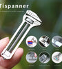 Titanium Strength Compact CNC Machined Multitool with Bottle Opener Tungsten Attack Head Nail Puller Caliper Lightweight Pocket Size Portable Modern Survival Gear