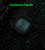 CURREN 36MM Large Dial Fashion Square Men's Quartz Watch Waterproof Luminous Calendar Clock Stainless Steel Business Casual Wristwatch