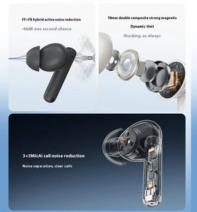 EDIFIER X5 EVO TWS Earbuds bluetooth V6.0 Earphone Dual ANC FF+FB -48dB Depth Noise Cancelling 6 Mic AI Call Noise Reduction 10mm Dual Composite Magnetic Drivers Spatial Sound 43H Playback AI Simultaneous Interpretation Sports Headphones