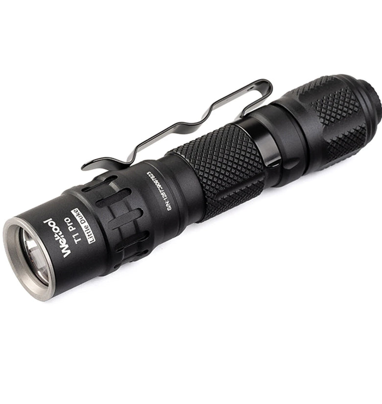 Weltool T1 Pro V2 550lm AA/14500 EDC Compact Flashlight with Battery Focus and Long Range Waterproof Mini LED Torch Camping Light