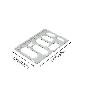 8-in-1 Acrylic Router Template 5mm Thick Woodworking Oval Shaped Cutting Tool Nested Template Set Transparent Material for DIY Craft Projects