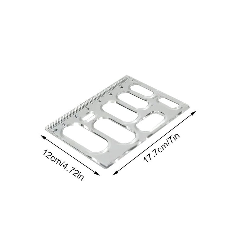 8-in-1 Acrylic Router Template 5mm Thick Woodworking Oval Shaped Cutting Tool Nested Template Set Transparent Material for DIY Craft Projects