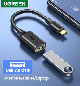 Ugreen US154 Type-C Male to USB3.0 Female OTG Adapter Cable for Phone Laptop Tablet U Disk