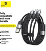 Baseus Star Speed Series 100W USB-A to Type-C/Micro/iP Cable Fast Charging Data Transmission Copper Core Line 1.5M Long for iPhone 16 16 Pro 15 14 13 Pro Max for Xiaomi MIX Fold4 for Samsung Galaxy Z Flip6 for Huawei Mate XT