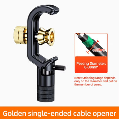 Armored Cable Stripper Optical Fiber Cable Slitter 8-30mm Adjustable Aluminum Blade Compact Ergonomic Cable Sheath Cutter Stripping Tool Fiber Optic Jacket Slitter Portable Professional Tool