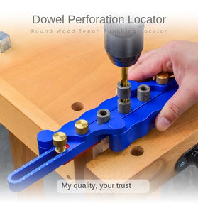 FONSON TOOLS Self Centering Doweling Jig Punch Locator Kit with 6mm 8mm and 10mm Drill Sleeves for Woodworking Joinery