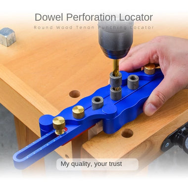 FONSON TOOLS Self Centering Doweling Jig Punch Locator Kit with 6mm 8mm and 10mm Drill Sleeves for Woodworking Joinery