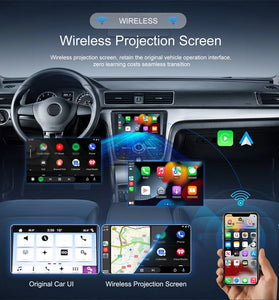 Wired to Wireless CarPlay Android Auto 2in1 Mini Adapter 5GHz WiFi5 Suitable for Original Wired Carplay/Auto Cars