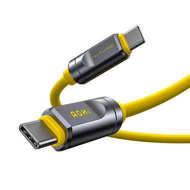 AOHi Adonis 5A 240W USB4 2.0 Type-C to Type-C Cable 120Gbps Bandwidth PD3.1 Fast Charging Data Transmission 8K/4K@540Hz Compatible with Thunderbolt5 Core Line 1M Long for iPhone 16 16 Pro 15 Pro Max for HUAWEI for SAMSUNG for iPad Pro