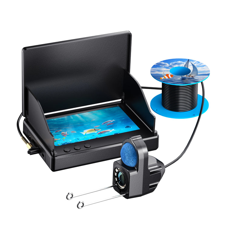 4.3-Inch Underwater Viewing Camera 1080P HD Fish Finder 5000mAh Battery IP68 Night Vision Type-C Charging 15-30m Cable