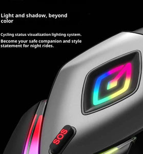 E01 RGB Helmet Headset Wireless bluetooth Earphone Stereo Bass Sound CVC DSP Dual Noise Cancelling Voice Assistant IPX6 Waterproof SOS Flashing Signal Motorcycle Helmet Headphones