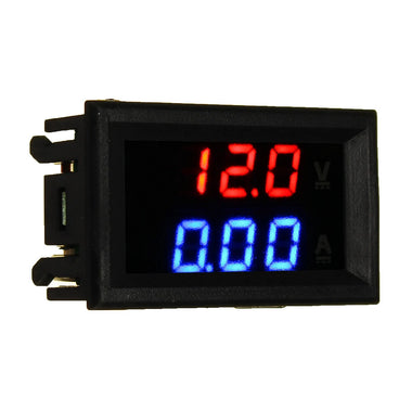 Geekcreit Mini Digital Voltmeter Ammeter DC 100V 10A Voltmeter Current Meter Tester Blue+Red Dual LED Display