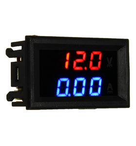 Geekcreit Mini Digital Voltmeter Ammeter DC 100V 10A Voltmeter Current Meter Tester Blue+Red Dual LED Display