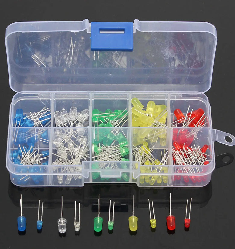 3 x 375pcs Each Box 3MM 5MM LED Light Emitting Diode Beads Resistance Lights Kits Bulb Lamp