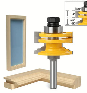 LAVIE 1/2 Inch  8mm 12mm Shank Ogee Rail and Stile Router Bit Reversible Glass Door Rail & Stile Router Bit for Woodworking Precision Milling Cutter Factory Direct