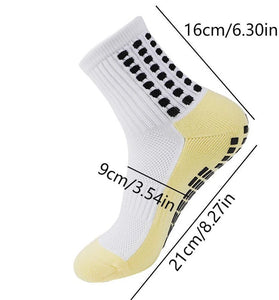 1 Pair Men's Anti-Slip Sport Socks Football Soccer Basketball Tennis Outdoor Grip Cycling Riding Comfortable Non-Slip Design
