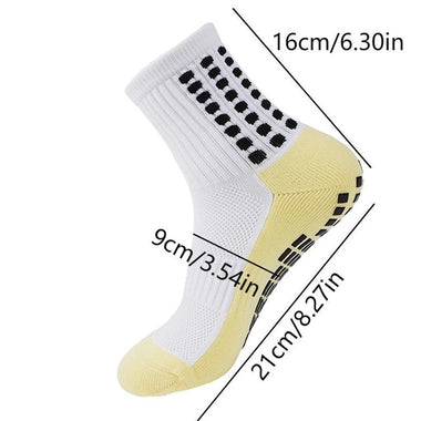 1 Pair Men's Anti-Slip Sport Socks Football Soccer Basketball Tennis Outdoor Grip Cycling Riding Comfortable Non-Slip Design