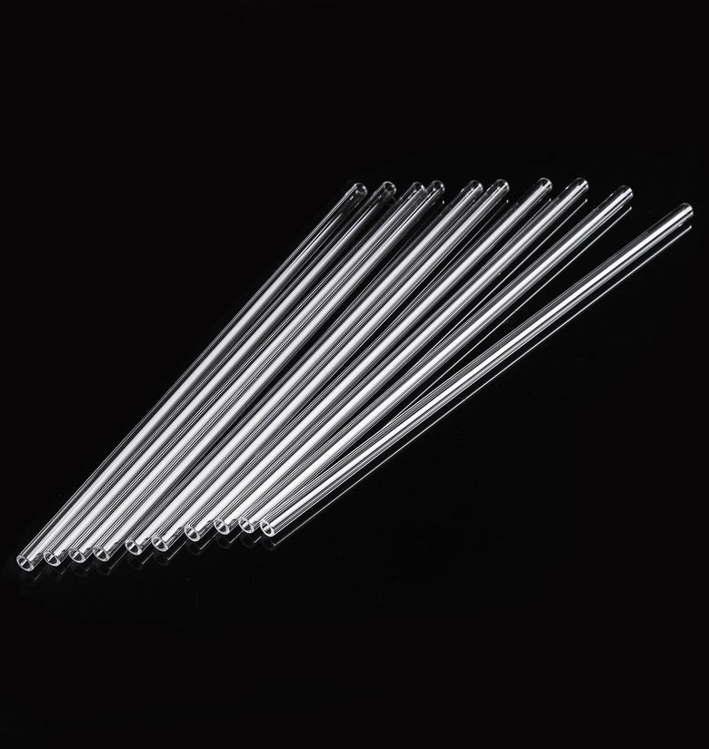 10Pcs 300mm Length OD 7mm 2mm Thick Wall Lab Borosilicate Glass Blowing Tube