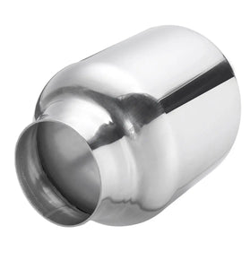 Universal Stainless Steel Exhaust Muffler Double Wall Round Slant