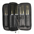 25PCS Spring Steel Locksmith Practice Tool Set Single Hook Lockpick Training Unlock Key Extractor Door Opening Tension Wrench Kit with Convenient Leather Case for Skill Enhancement and Emergency Use