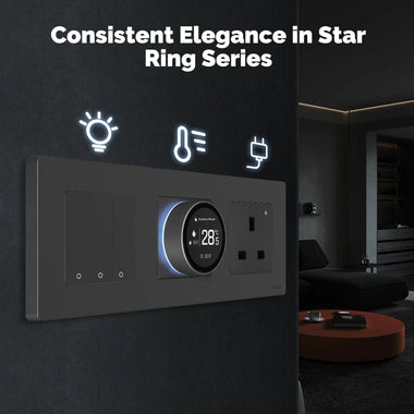 Moes Tuya Zigbee3.0 Smart Knob Thermostat with LED Digital Display Water Heating/Electric Heating/Gas Boiler APP  Remote Controller Weekly Programmable Voice Control Work with Alexa Google Home