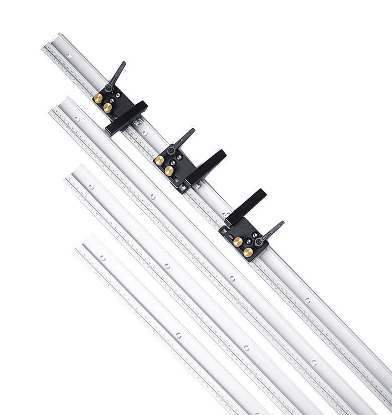 Drillpro 600/800/1000/1220mm Aluminum Alloy T-Track Woodworking T-slot Miter Track with Scale/Miter Track Stop