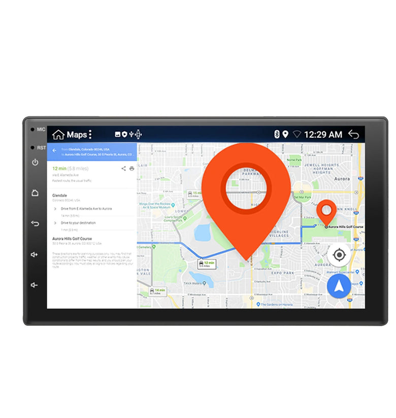 YUEHOO YH-D110-B 7 inch 2Din 360 Camera Android 12.0 Car Stereo Radio MP5 Player 2.5D IPS Screen 8 Core GPS DSP WIFI BT5.0