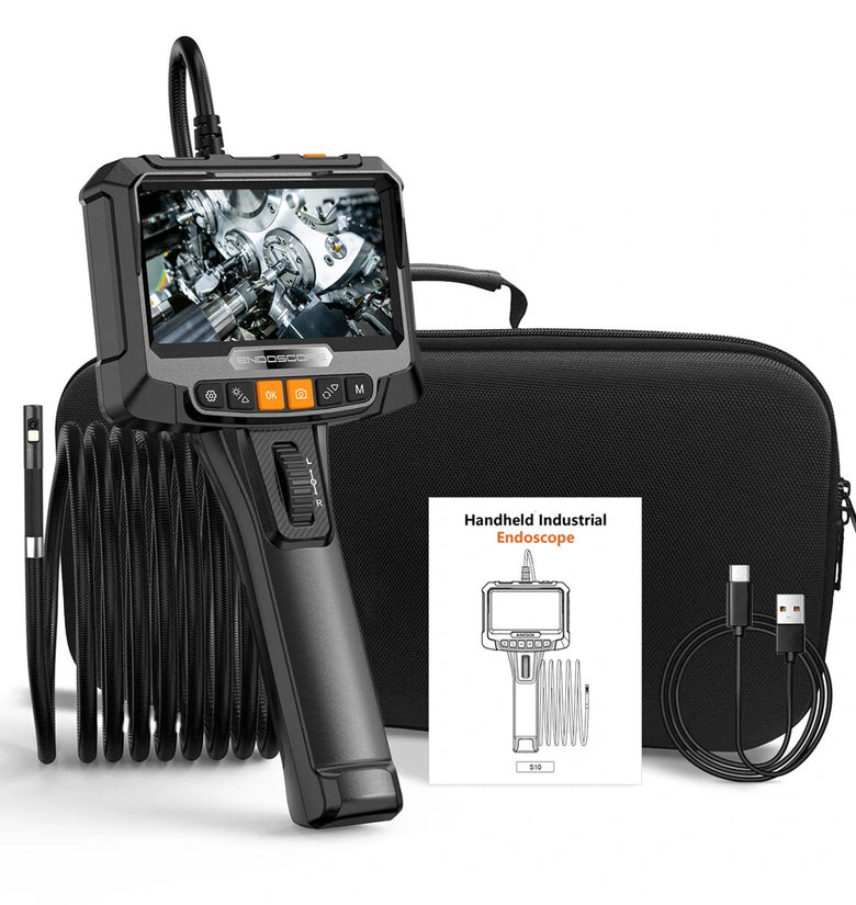 S10 Articulating Borescope Camera with Light, Two-Way Articulated Endoscope Inspection Camera with 8mm Duel Lens, 5