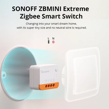 10Pcs Sonoff ZBMINI L2 Smart Zigbe3.0 Switch No Neutral Required Intelligent Two-way Control Relay Module Timer Voice Control with Alexa Google Zigbe Hubs
