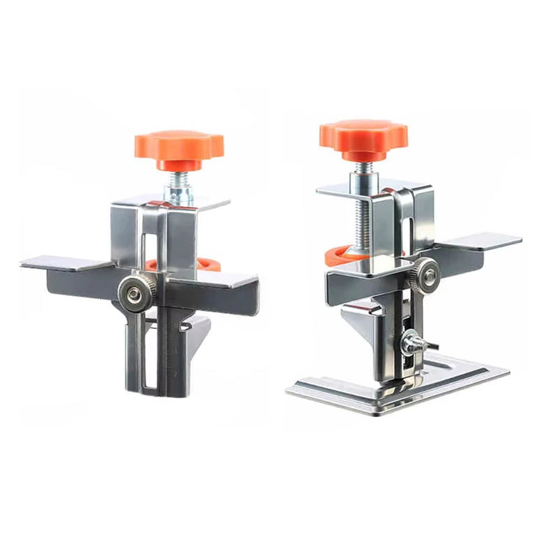 Stainless Steel Cabinet Door Mounting Jig Adjustable Clamp Woodworking Tool Precise Scale Hidden Door Hinge Installation Professional Furniture Hardware