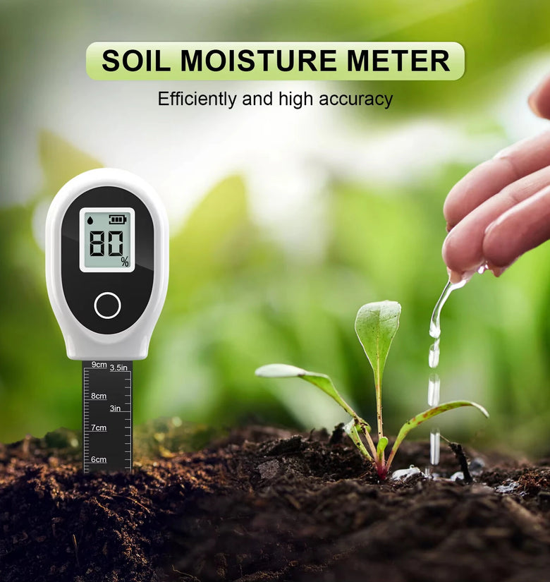 SGS10 Digital Moisture Meter High Accuracy Soil Humidity Sensor with Backlight and Scale for Garden Lawn Farm Orchard