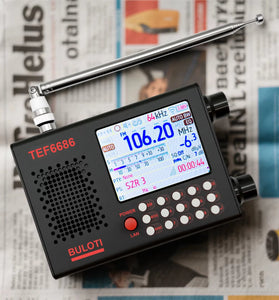 TEF6686 Full Band Radio DSP Receiver FM AM Shortwave Automotive Grade Chip 2.8 Inch LCD RDSType C Rechargeable