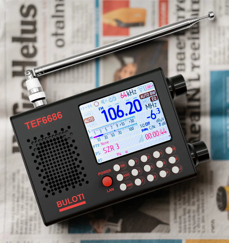 TEF6686 Full Band Radio DSP Receiver FM AM Shortwave Automotive Grade Chip 2.8 Inch LCD RDSType C Rechargeable