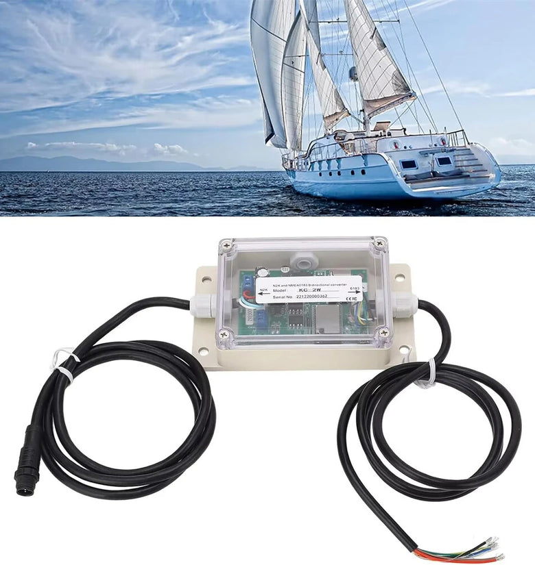ONWA KC-2W NMEA2000 NMEA0183 Bidirectional Converter Wi-Fi Hotspot Terminal Marine Data Interface Wireless Network Connection Device Compatible with Navionics Boating App During Sailing