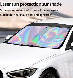RedrRover 3 Layer Laser Sun Protection Shade Sunshade Privacy Curtain Car Front Windshield Heat Insulation Block UV Ray Sunlight