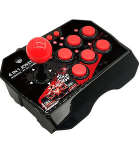 DATA FROG 4-in-1 Wired Arcade Joystick Gamepad Support Turbo Mode Fighting Stick Game Controller USB Wired Rocker Support HD Ouput for PS3/Switch/PC/Android Games Console