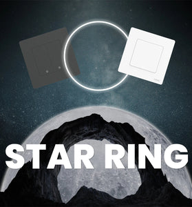 MOES Tuya WiFi Star Ring Smart Light Push Button Switch No Neutral No Capacitor Required Compatible with Alexa Google Home