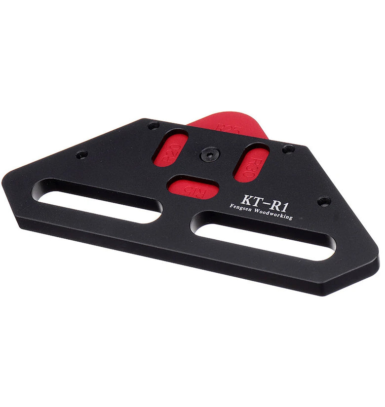 Drillpro KE-R1 Quick Change Wood Panel Radius R15/R20/R25/R30/C15/C20/C25/C30 Quick-Jig Router Table Bits Jig Aluminum Alloy Corner Template Woodworking Tool