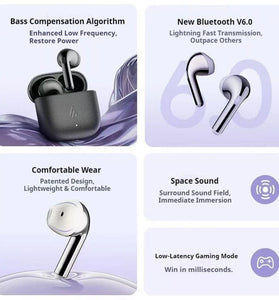 Edifier Lolli Air TWS Earbuds Wireless bluetooth V6.0 Earphone 13.6mm Large Driver Bass Spatial Sound AI Call Noise Cancelling 30H Playback Low Delay Half-in-ear Comfort Earphones
