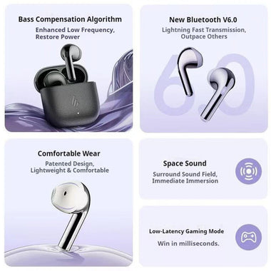 Edifier Lolli Air TWS Earbuds Wireless bluetooth V6.0 Earphone 13.6mm Large Driver Bass Spatial Sound AI Call Noise Cancelling 30H Playback Low Delay Half-in-ear Comfort Earphones