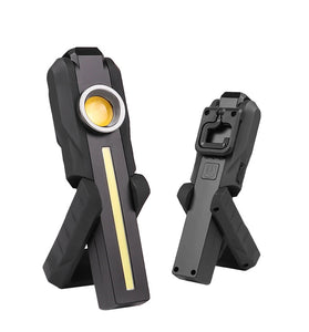 Magnetic COB Work Light With UV / Yelllow Auxiliary Light, USB Rechargeable Portable LED Flashlight 4 Lighting Modes Emergency Handle Torch Repair Lamp