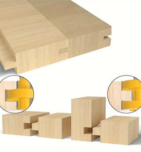 LAVIE 2PCS 1/2 Inch Shank Tongue and Groove Joint Set Carbide Tipped Router Bits for Board Tabletops / Panels Joinery / Making Strip Flooring