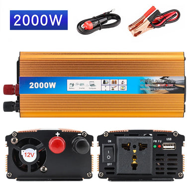 12V/24V to 220V 500W / 1000W / 1500W / 2000W Peak Power Home Car Outdoor Modified Sine Wave Inverter Car Power Inverter
