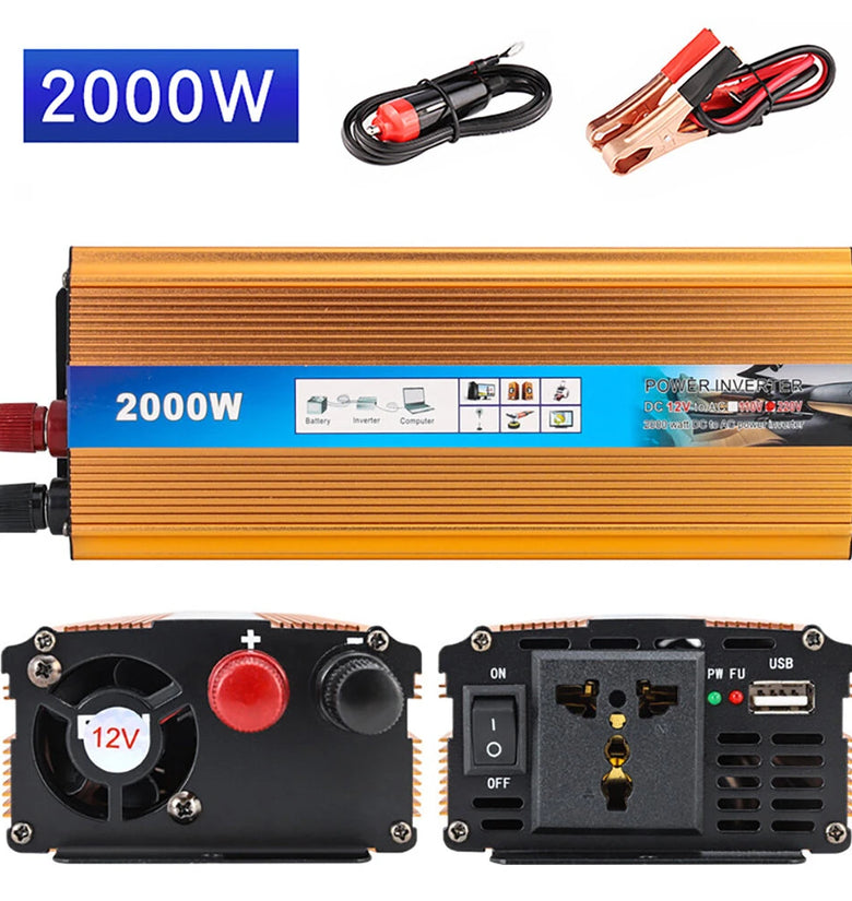 12V/24V to 220V 500W / 1000W / 1500W / 2000W Peak Power Home Car Outdoor Modified Sine Wave Inverter Car Power Inverter
